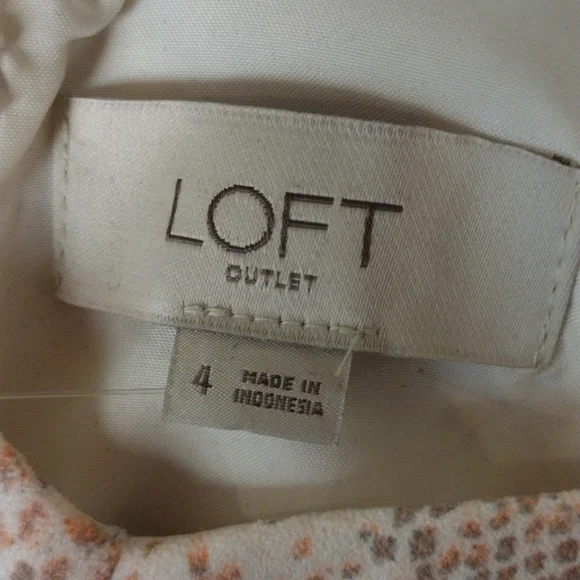 Loft Outlet Jumper SZ 4 Cream/Pink /Gray Design! - Picture 13 of 15